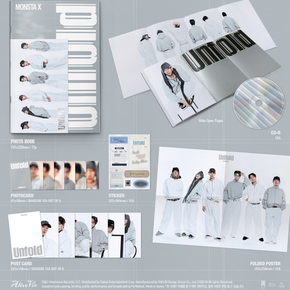 (PRE-ORDER) MONSTA X - AMERICAN STUDIO ALBUM [UNFOLD] (4 VERSIONS) RANDOM - LightUpK