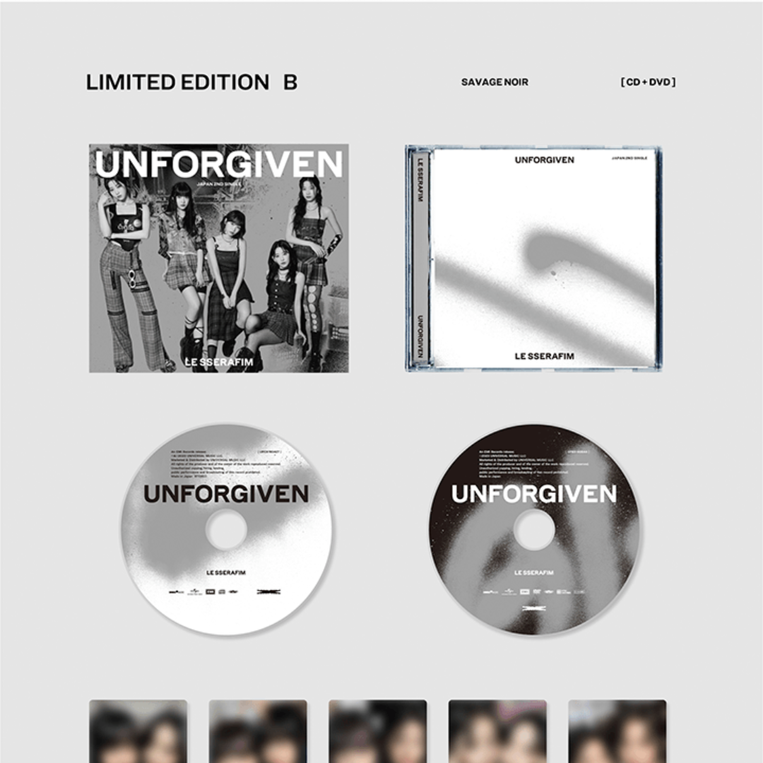 LE SSERAFIM - UNFORGIVEN [LIMITED-B/CD+DVD] JAPANESE ALBUM