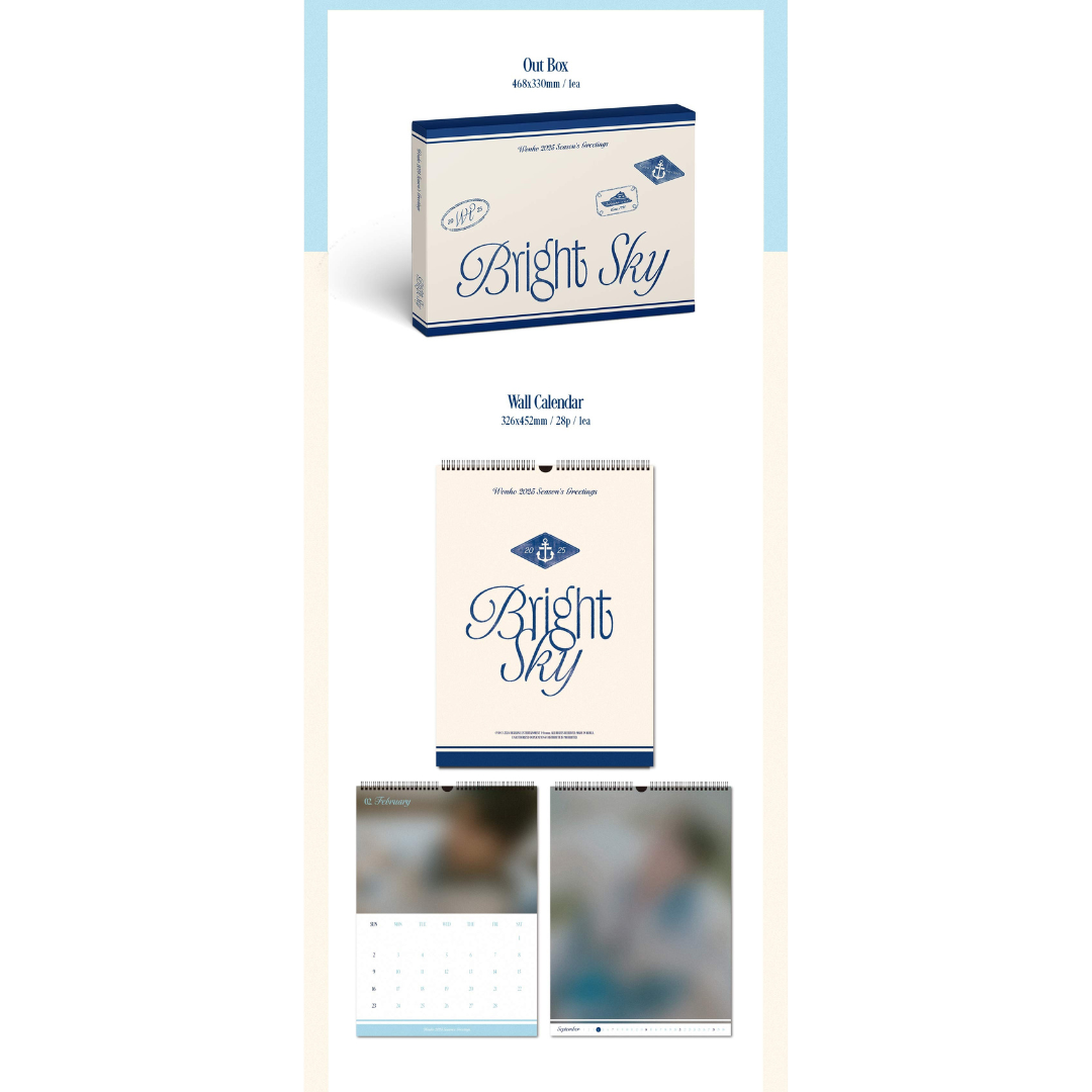 (PRE-ORDER) WONHO - 2025 SEASON'S GREETINGS [BRIGHT SKY] WALL CALENDAR VER.