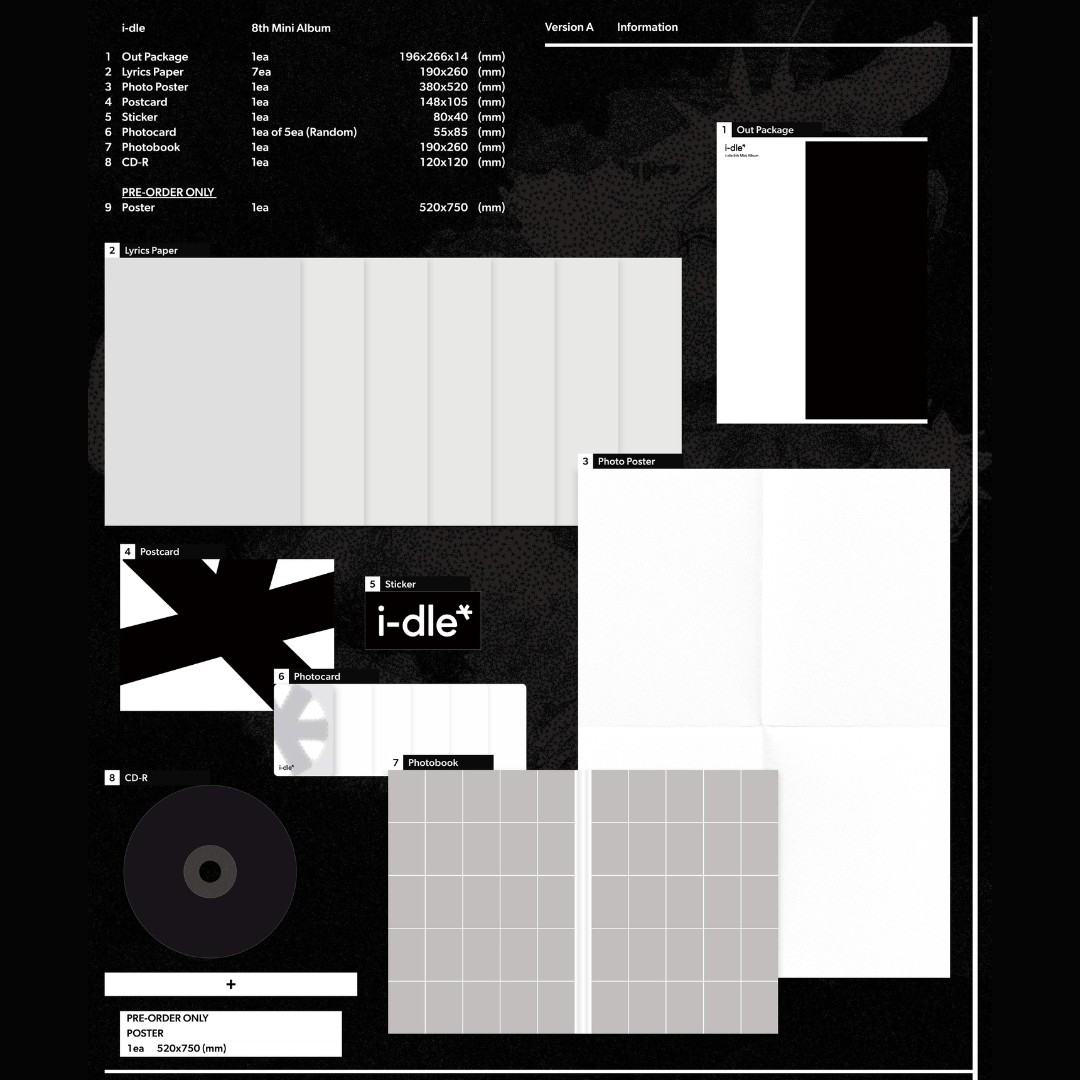 (PRE-ORDER) I-DLE - 8TH MINI ALBUM (3 VERSIONS) RANDOM - LightUpK