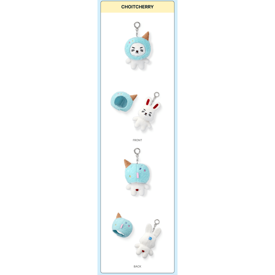 (PRE-ORDER) SEVENTEEN - ICE CREAM WITH MINITEEN CHARACTER POP UP OFFICIAL MD PLUSH KEYRING (13 VERSIONS)