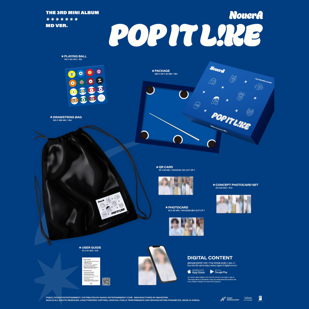 (PRE-ORDER) NOUERA - 3RD MINI ALBUM [POP IT LIKE] MD - LightUpK