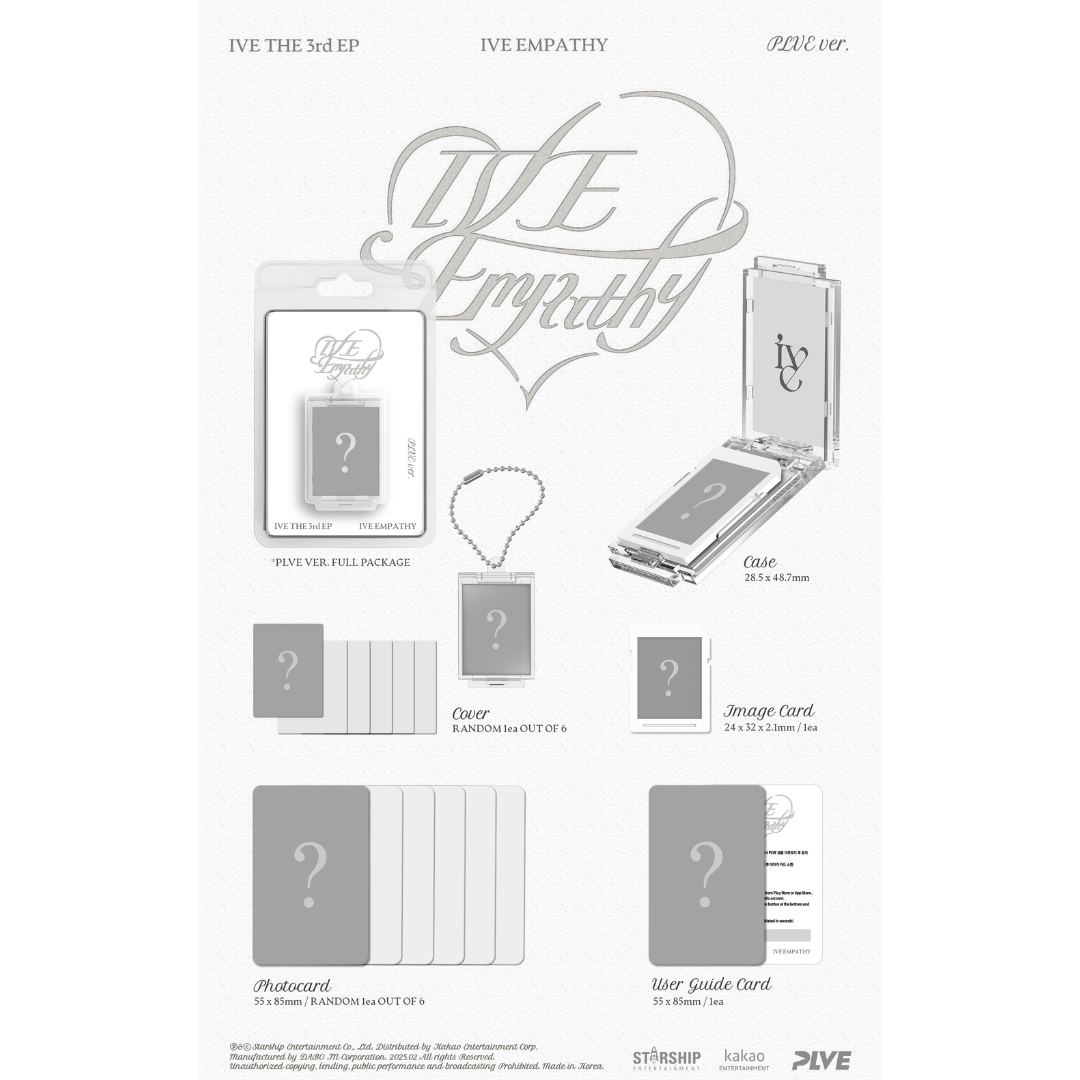 (PRE-ORDER) IVE - THE 3RD EP [IVE EMPATHY] (PLVE VER.) (6 VERSIONS) RANDOM