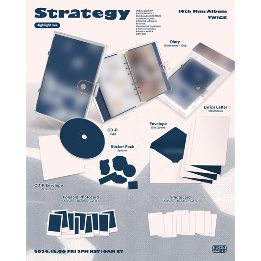 (PRE-ORDER) TWICE - 14TH MINI ALBUM [STRATEGY] (HIGHLIGHT VER.)