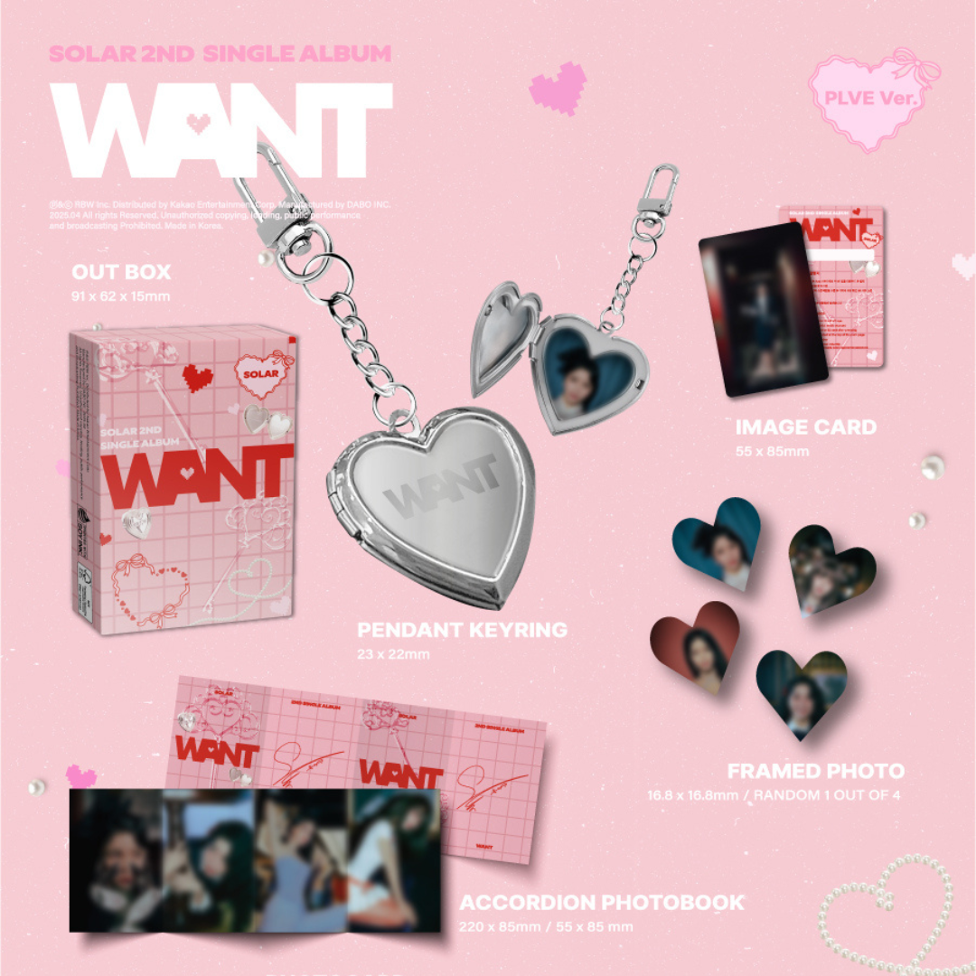 SOLAR - 2ND SINGLE ALBUM [WANT] (PLVE VER.) - LightUpK