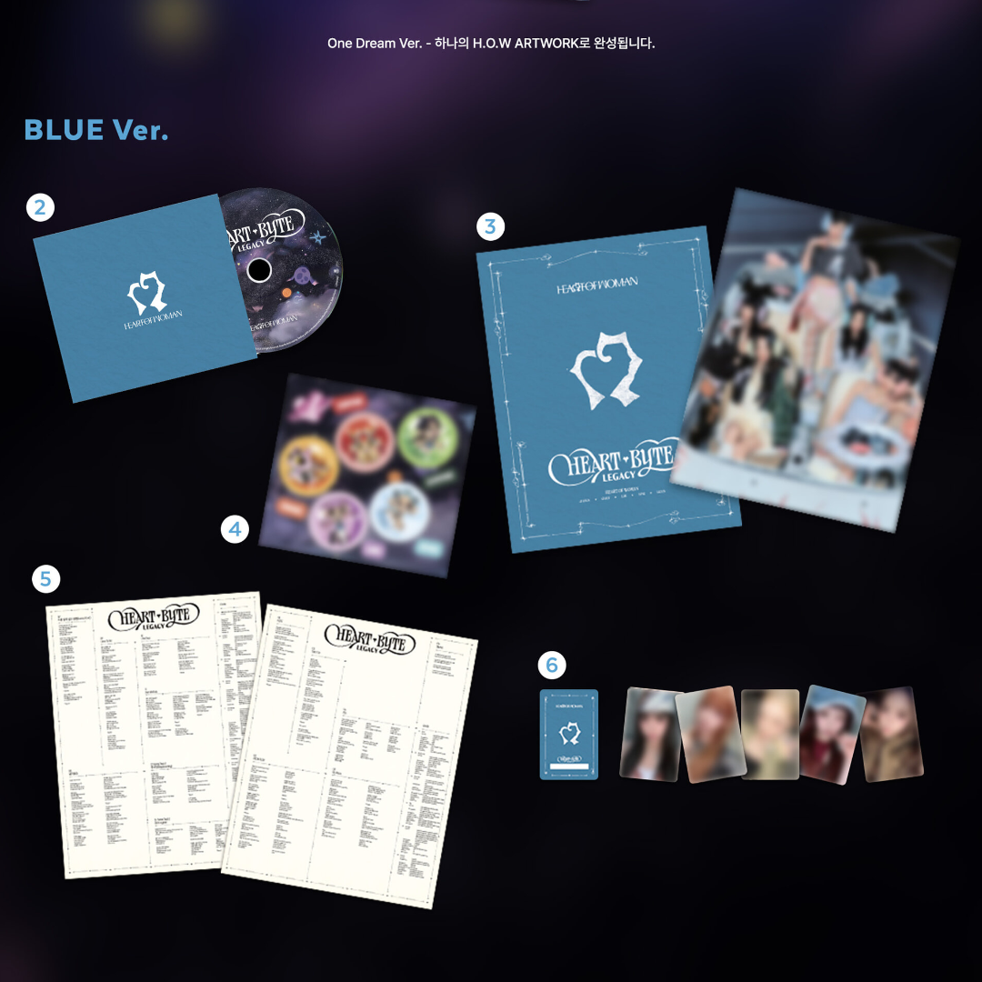 (PRE-ORDER) HEART OF WOMAN - THE 1ST ALBUM [HEART BYTE : LEGACY] ONE DREAM VER. (2 VERSIONS) RANDOM - LightUpK