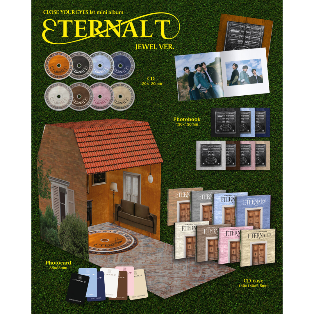 CLOSE YOUR EYES - 1ST MINI ALBUM [ETERNALT] (JEWEL VER.) (8 VERSIONS) - LightUpK