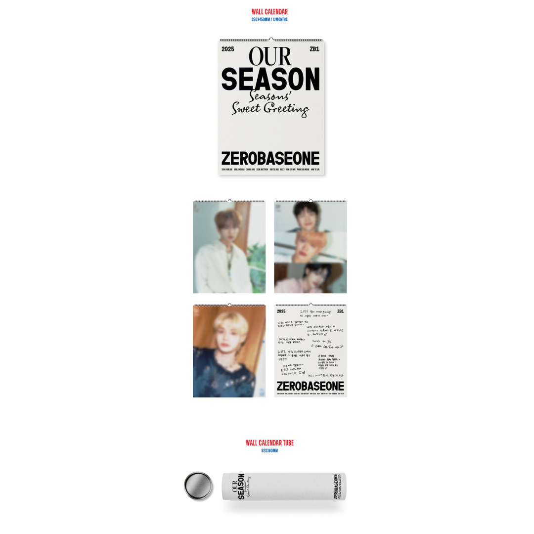 ZEROBASEONE - 2025 SEASON'S GREETINGS [OUR SEASON] WALL CALENDAR - LightUpK