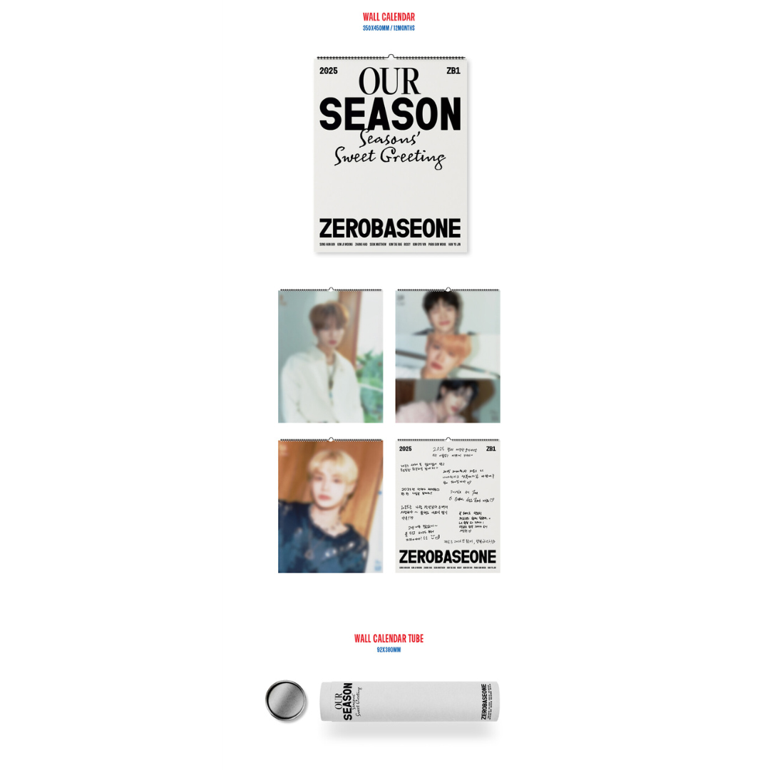 (PRE-ORDER) ZEROBASEONE - 2025 SEASON'S GREETINGS [OUR SEASON] WALL CALENDAR