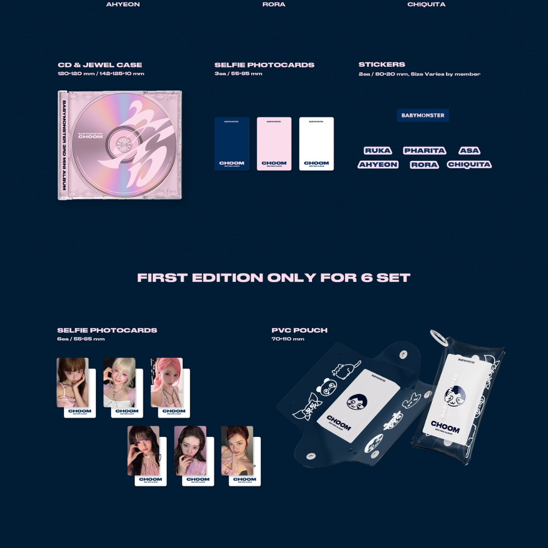 (PRE-ORDER) BABYMONSTER - 3RD MINI ALBUM [CHOOM] JEWEL VER. (6 VERSIONS) - LightUpK