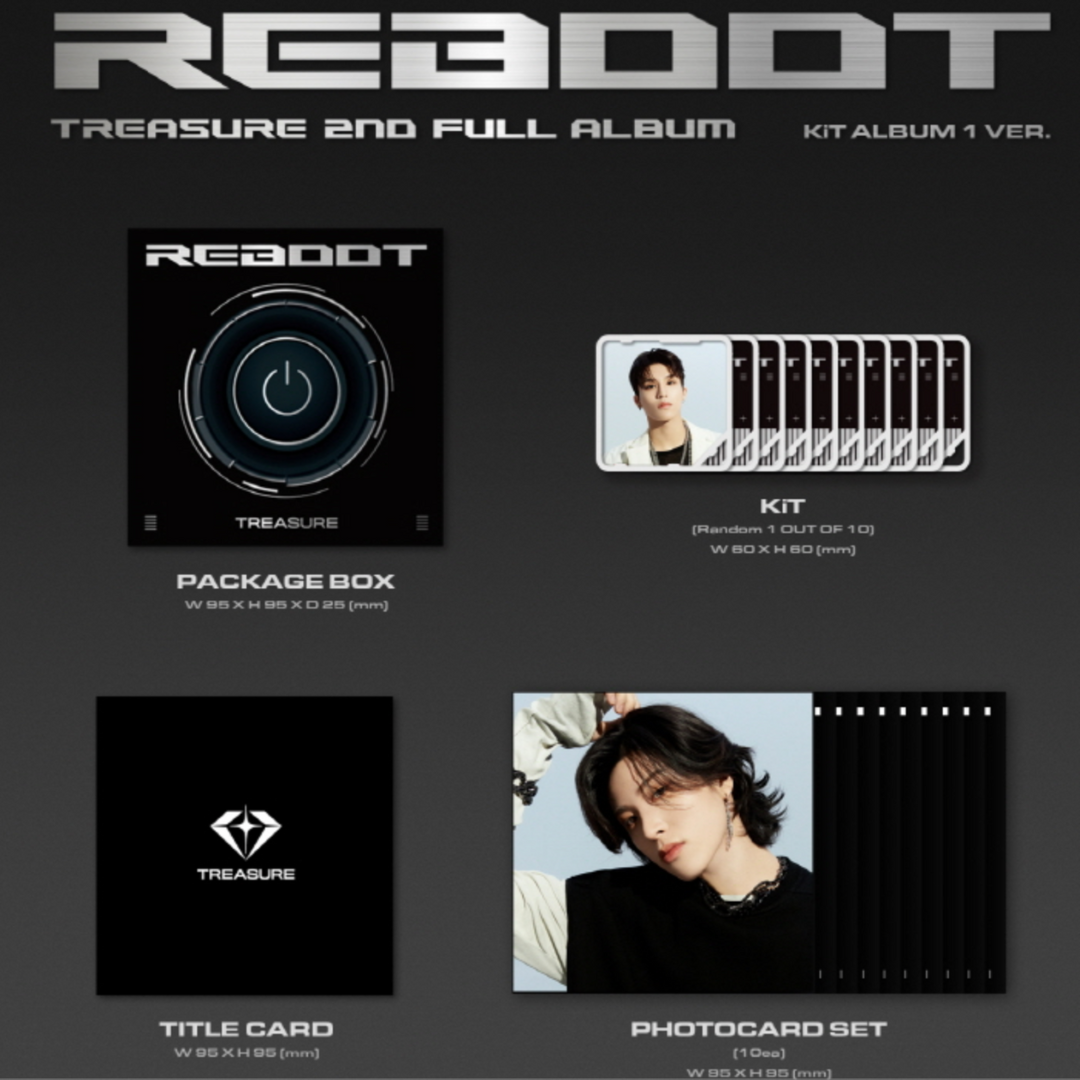 TREASURE - 2ND FULL ALBUM [REBOOT] KIT ALBUM – LightUpK