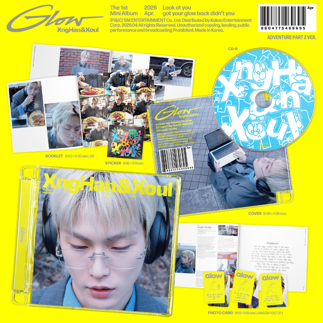 (PRE-ORDER) XNGHAN&XOUL - 1ST MINI ALBUM [GLOW] (ADVENTURE PART 2 VER.) - LightUpK