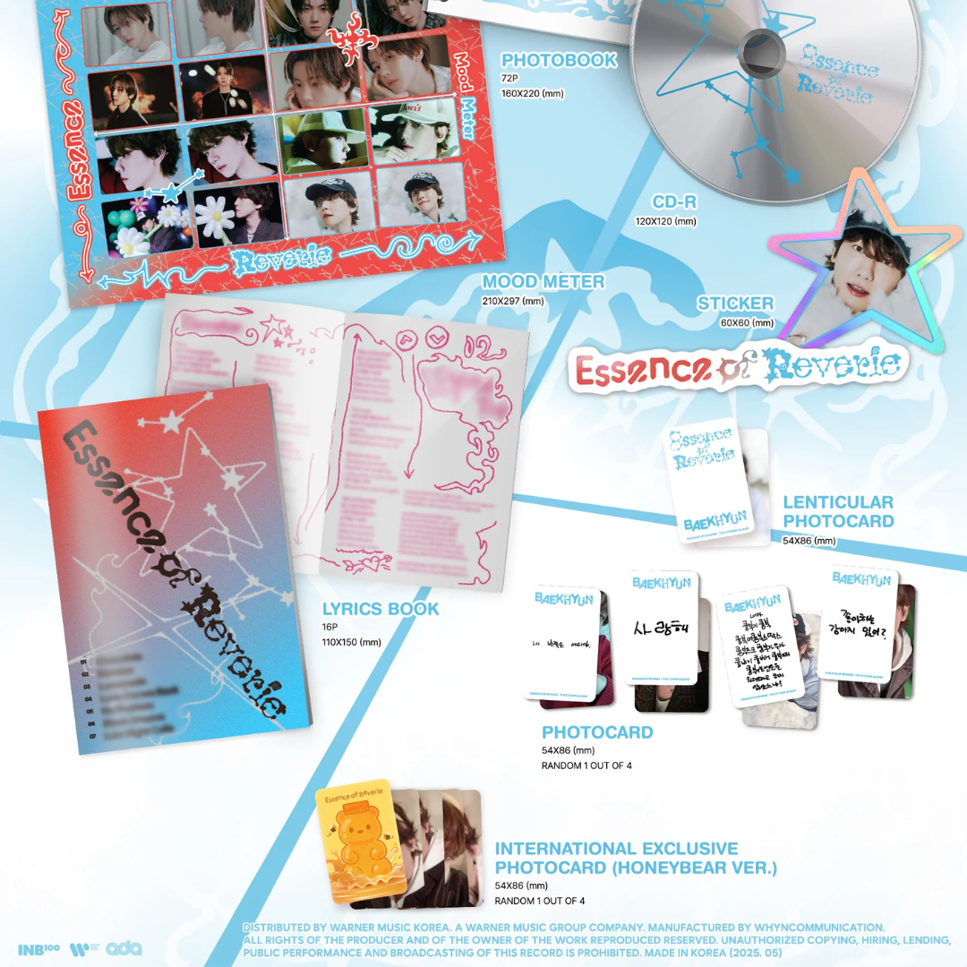 [SIGNED] [HELLO82] BAEKHYUN - 5TH MINI ALBUM [ESSENCE OF REVERIE] (PHOTOBOOK VER.) (2 VERSIONS) - LightUpK