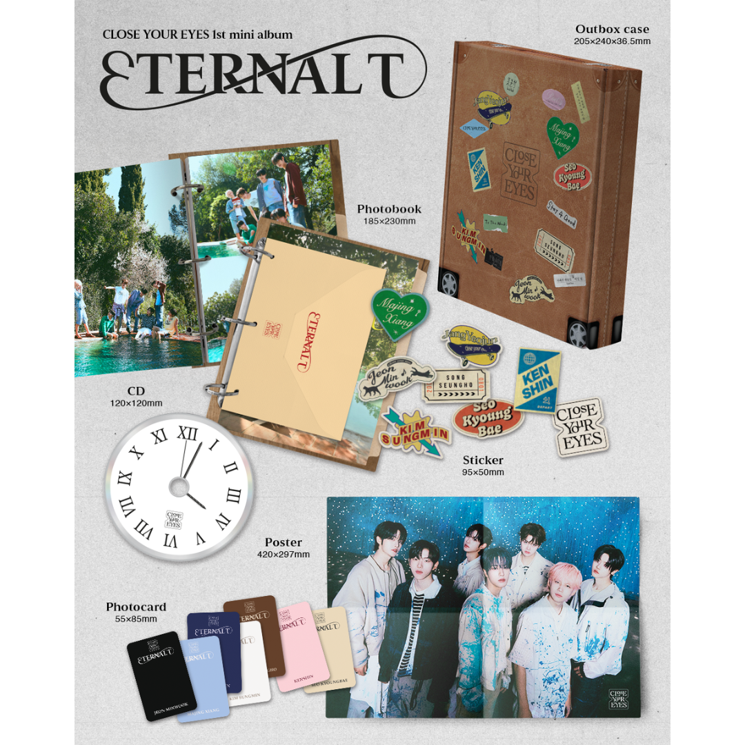 CLOSE YOUR EYES - 1ST MINI ALBUM [ETERNALT] (PHOTOBOOK VER.) - LightUpK