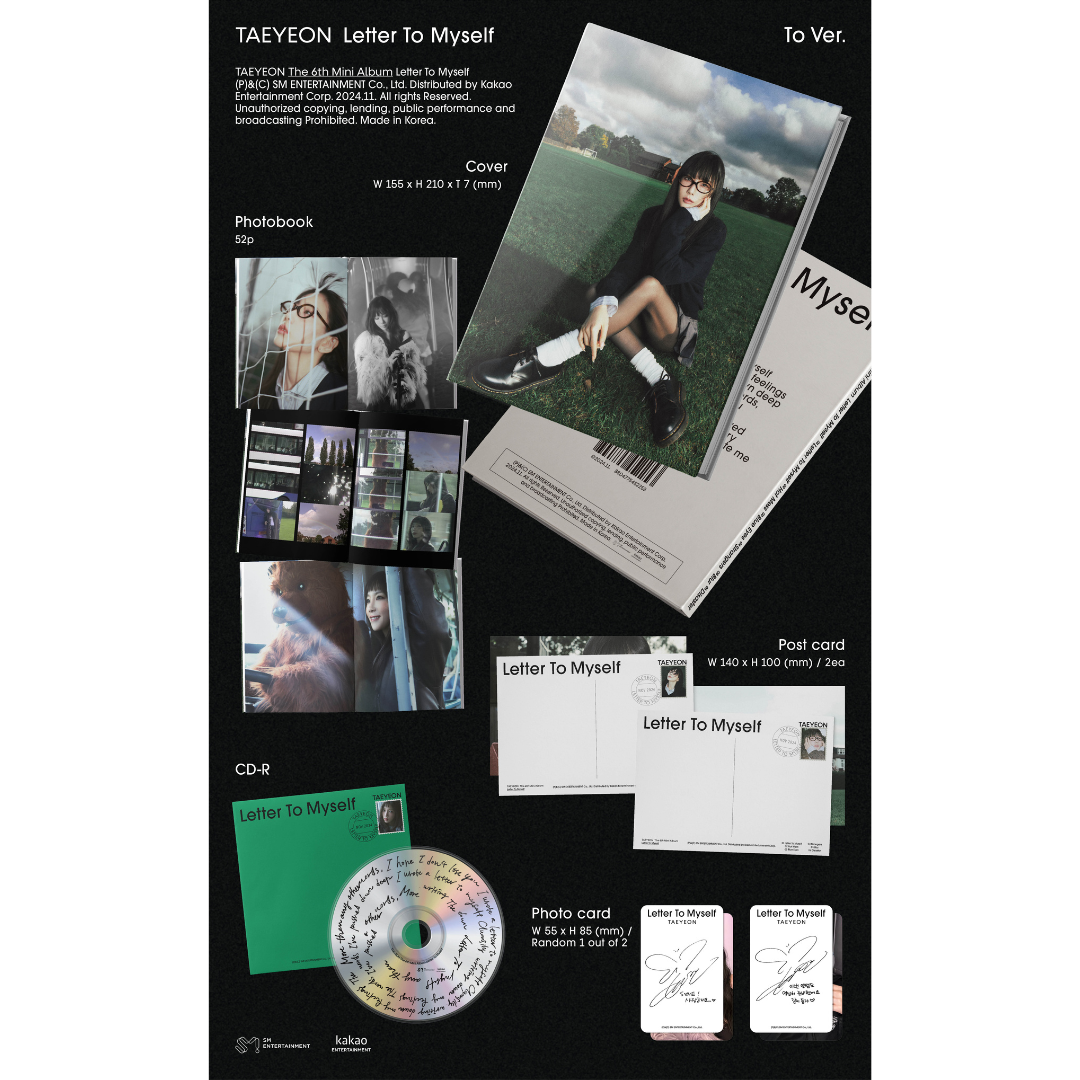 (PRE-ORDER) TAEYEON - 6TH MINI ALBUM [LETTER TO MYSELF] (TO VER.)