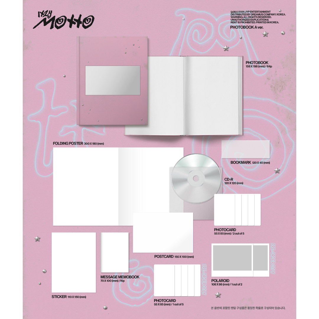 (PRE-ORDER) ITZY - [MOTTO] PHOTOBOOK VER. (3 VERSIONS) RANDOM - LightUpK