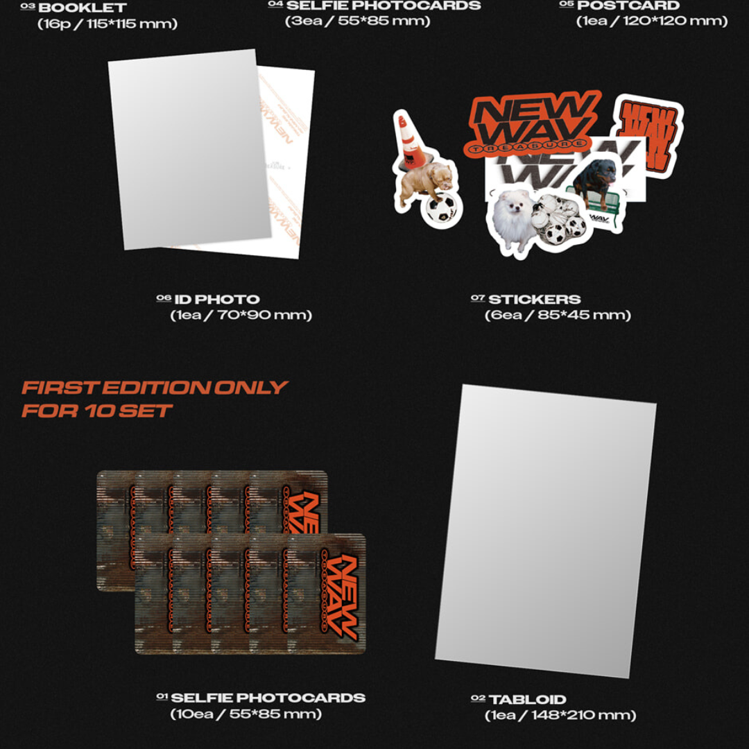(PRE-ORDER) TREASURE - 4TH MINI ALBUM [NEW WAV] RAW VER. (10 VERSIONS) RANDOM
