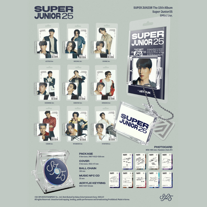 SUPER JUNIOR - 12TH ALBUM [SUPER JUNIOR25] (SMINI VER.) (9 VERSIONS) - LightUpK
