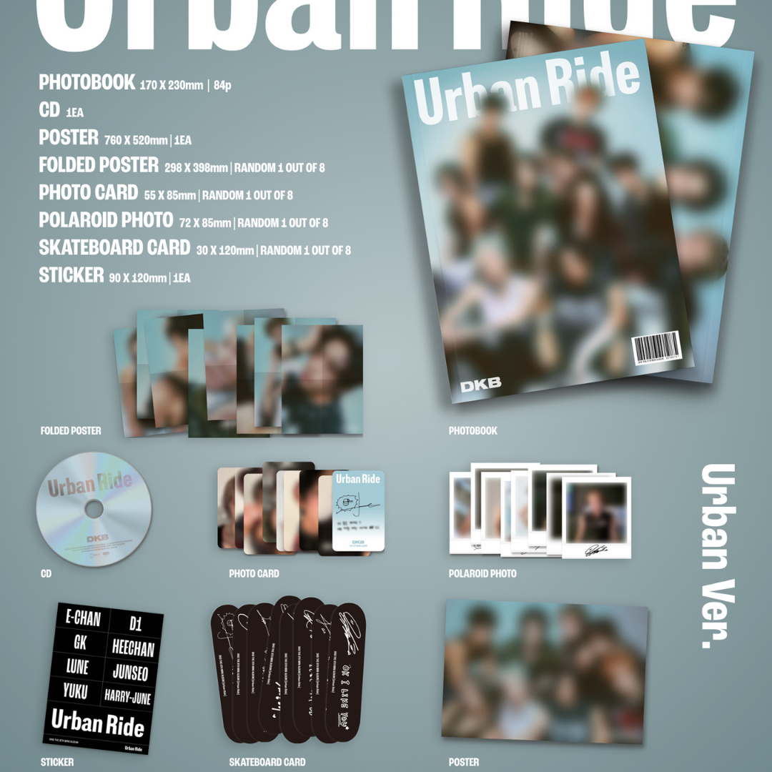 DKB - 8TH MINI ALBUM [URBAN RIDE] (2 VERSIONS) - LightUpK