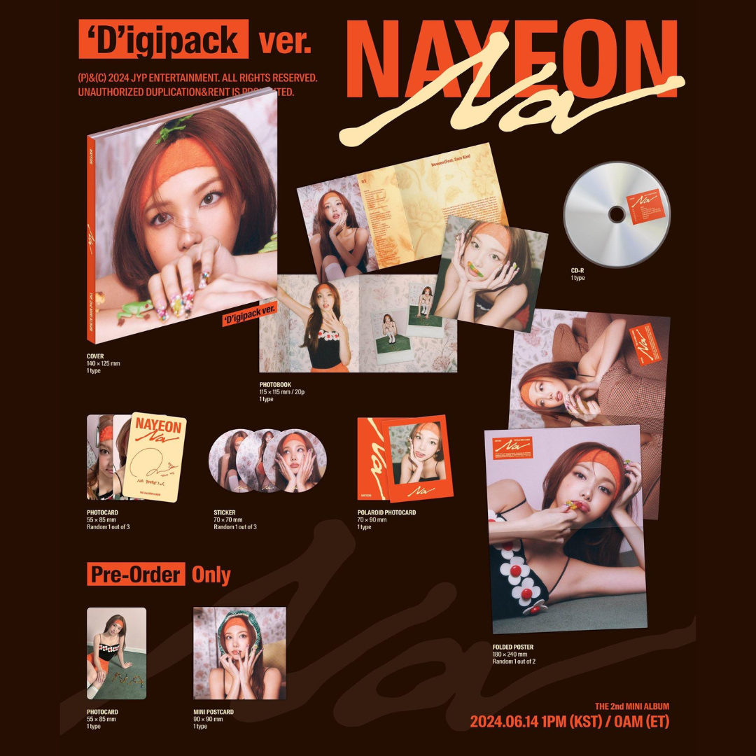 NAYEON (TWICE) - 2ND MINI ALBUM [NA] (DIGIPACK VER.) - LightUpK