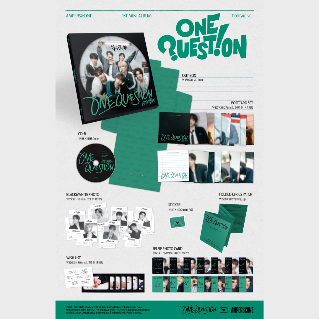 AMPERS&ONE - 1ST MINI ALBUM [ONE QUESTION] (POSTCARD VER.) - LightUpK