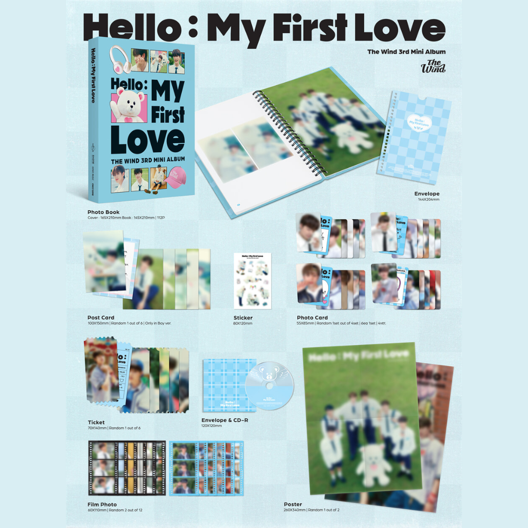 THE WIND - 3RD MINI ALBUM [HELLO : MY FIRST LOVE] (2 VERSIONS)