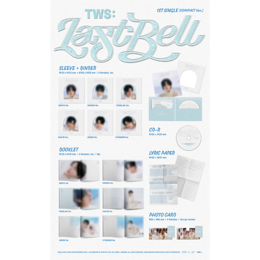 TWS - 1ST SINGLE [LAST BELL] (COMPACT VER.) (6 VERSIONS) - LightUpK