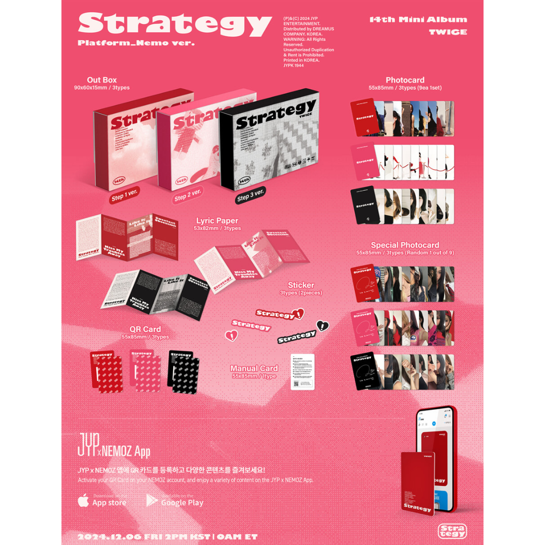 (PRE-ORDER) TWICE - 14TH MINI ALBUM [STRATEGY] (PLATFORM_NEMO VER) (3 VERSIONS) RANDOM