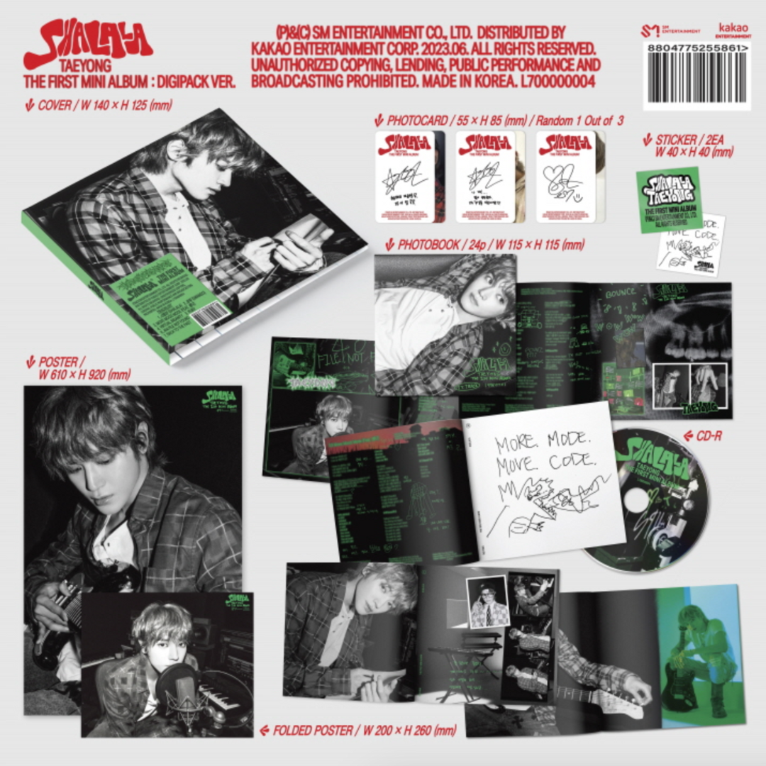 TAEYONG - SHALALA (1ST MINI ALBUM) (DIGIPACK VER.)