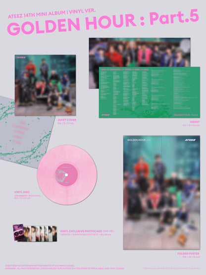 (PRE-ORDER) [hello82] [POP-UP EXCLUSIVE] ATEEZ - GOLDEN HOUR : PART.5 VINYL