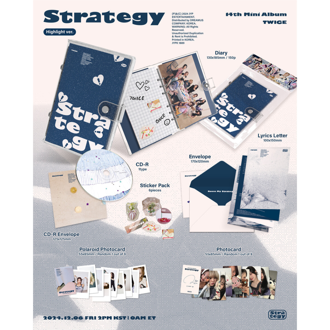 TWICE - 14TH MINI ALBUM [STRATEGY] (HIGHLIGHT VER.) - LightUpK
