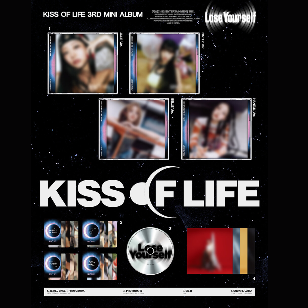 KISS OF LIFE - 3RD MINI ALBUM [LOSE YOURSELF] (JEWEL VER.) (4 VERSIONS) - LightUpK