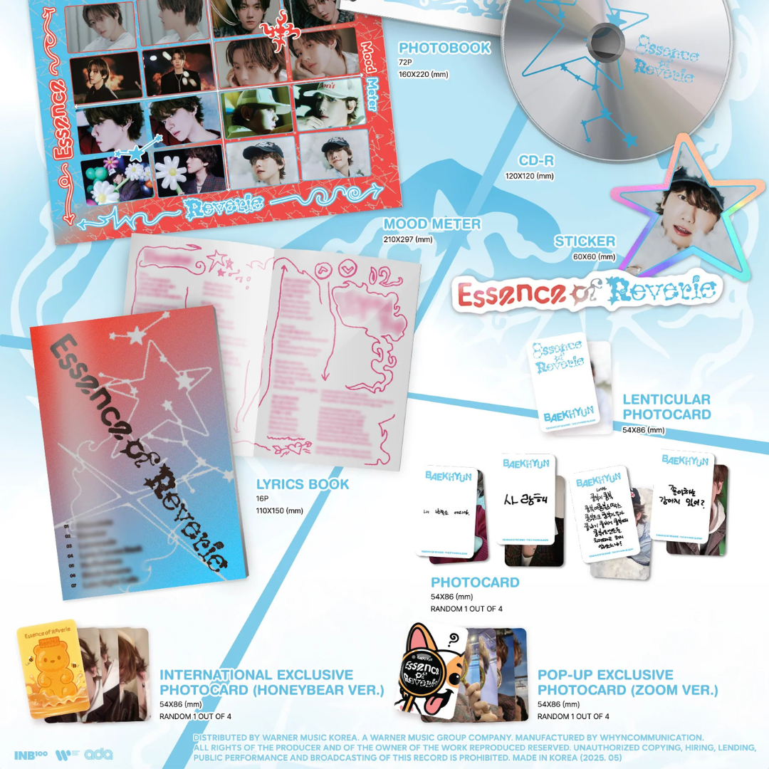 [POP-UP EXCLUSIVE] [HELLO82] BAEKHYUN - 5TH MINI ALBUM [ESSENCE OF REVERIE] (PHOTOBOOK VER.) (2 VERSIONS) - LightUpK