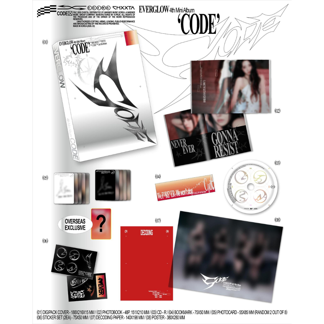 (PRE-ORDER) EVERGLOW - EP [CODE] (PHOTOBOOK ALBUM) (OVERSEAS EXCLUSIVE) - LightUpK
