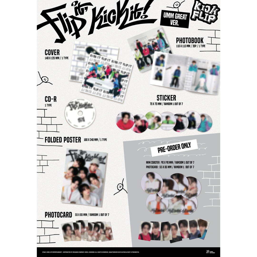 KICKFLIP - 1ST MINI ALBUM [FLIP IT, KICK IT!] (UMM GREAT VER.) - LightUpK