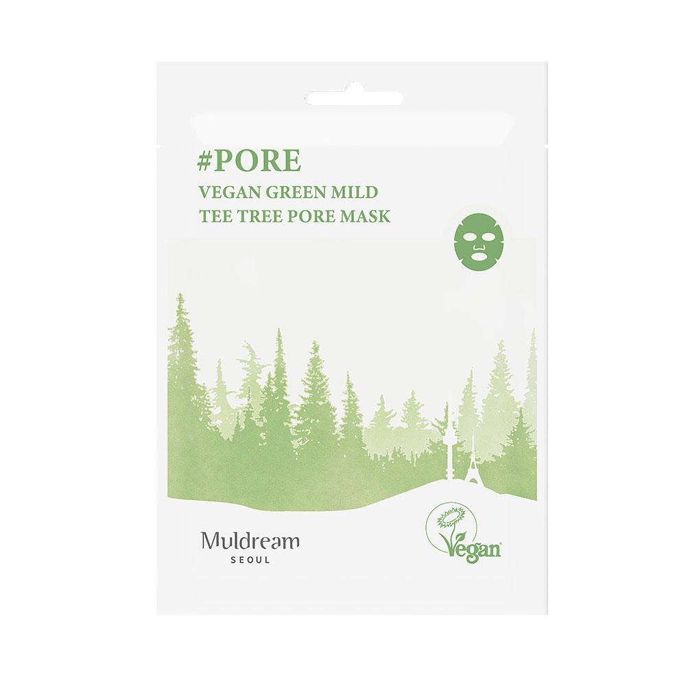 MULDREAM - VEGAN GREEN MILD TEA TREE PORE MASK (1 EACH)