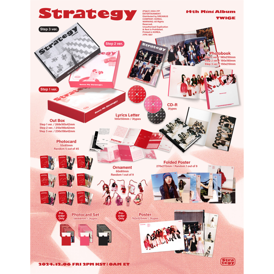 (PRÉCOMMANDE) TWICE - 14ÈME MINI ALBUM [STRATÉGIE] (3 VERSIONS) ALÉATOIRE