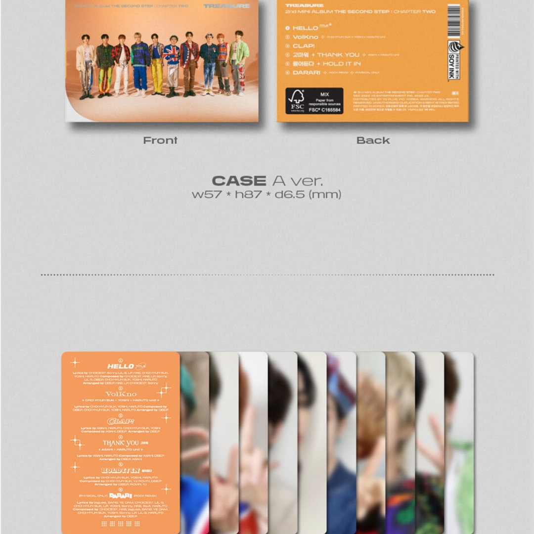 TREASURE - 2ND MINI ALBUM [THE SECOND STEP : CHAPTER TWO] YG TAG ALBUM (RANDOM VER.) - LightUpK