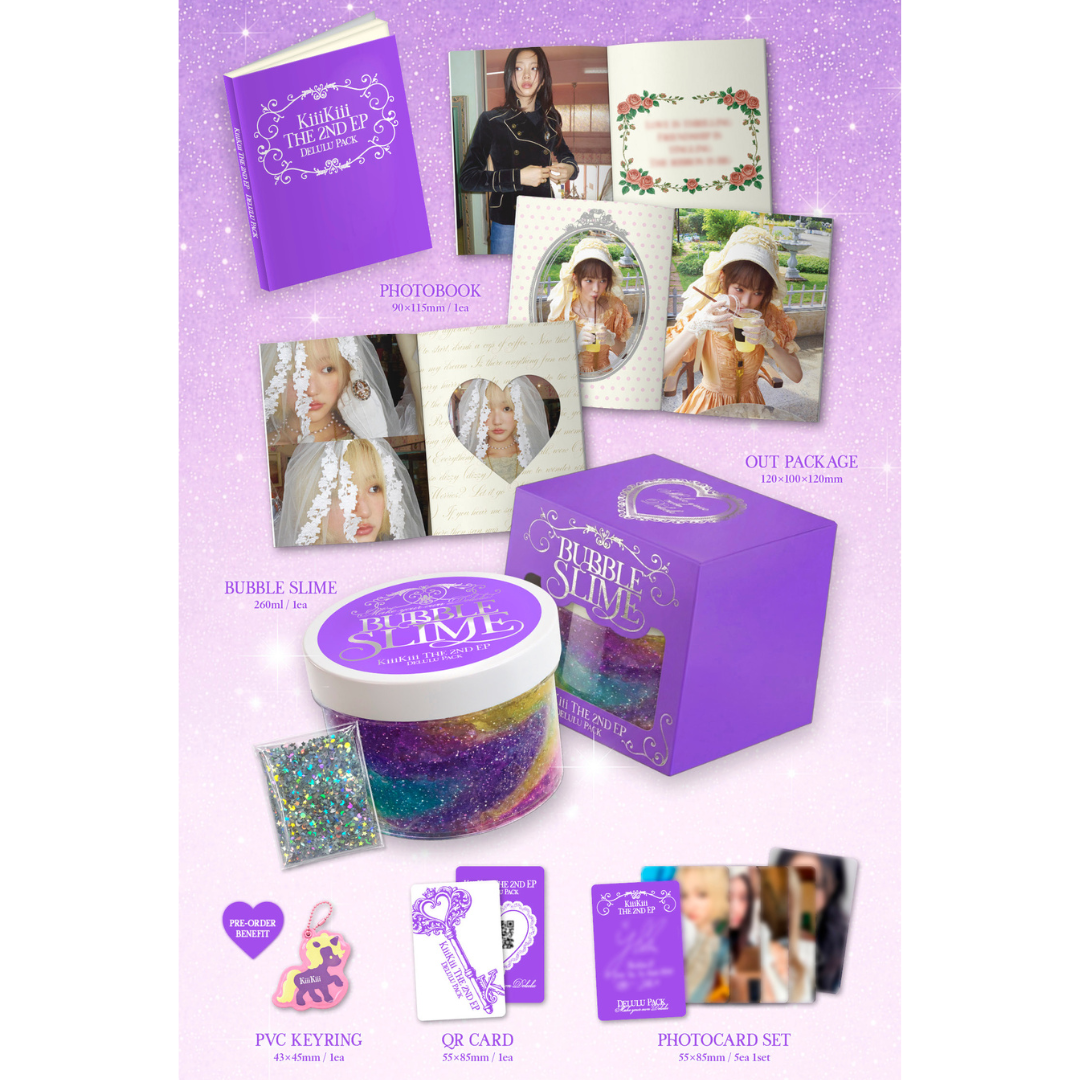 (PRE-ORDER) KIIIKIII - THE 2ND EP [DELULU PACK] (BUBBLE. VERSION) - LightUpK