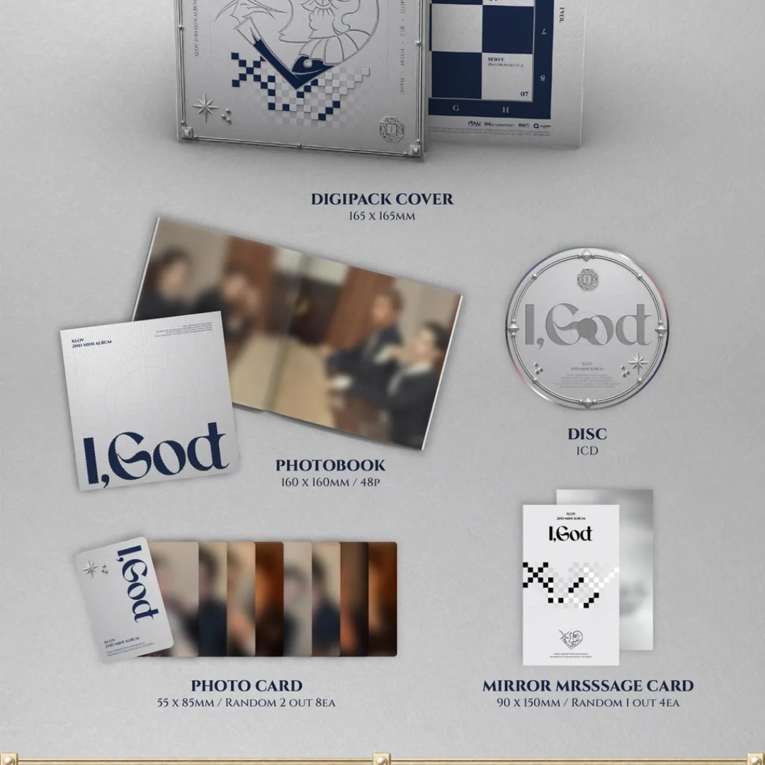 (PRE-ORDER) XLOV - 2ND MINI ALBUM [I,GOD] (4 VERSIONS) RANDOM - LightUpK
