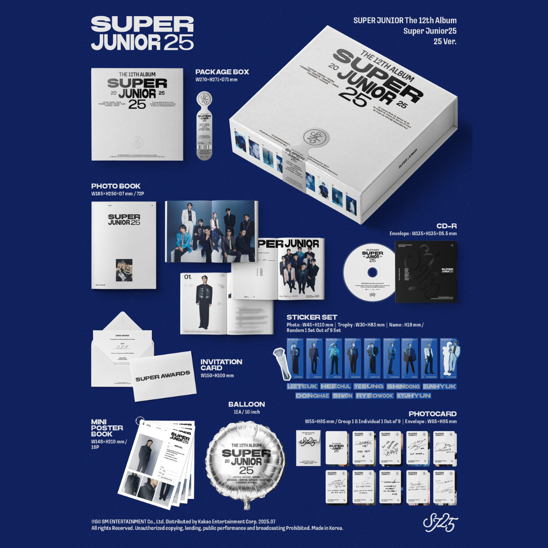 SUPER JUNIOR - 12TH ALBUM [SUPER JUNIOR25] (25 VER.) - LightUpK