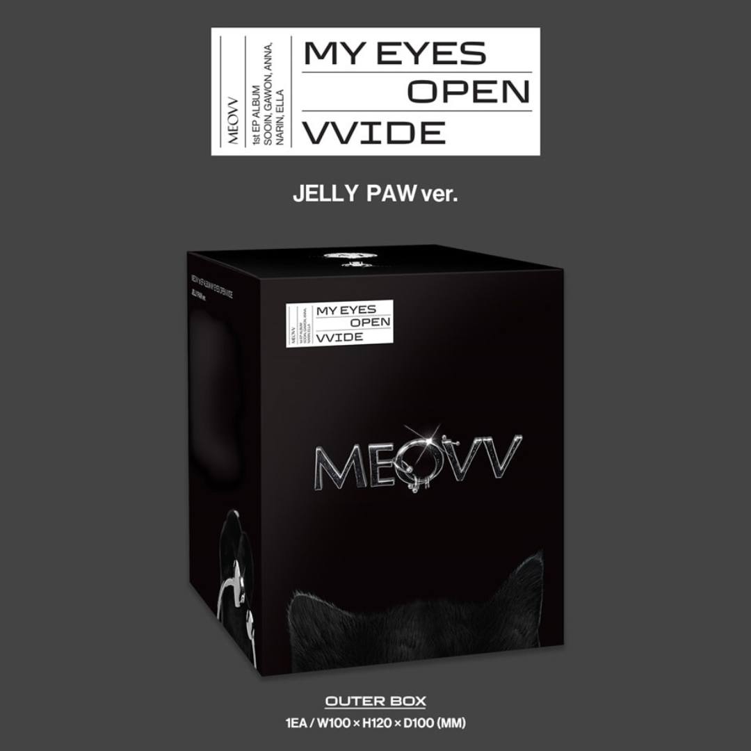 (PRE-ORDER) MEOVV - 1ST EP ALBUM [MY EYES OPEN VVIDE] (JELLY PAW VER.) - LightUpK