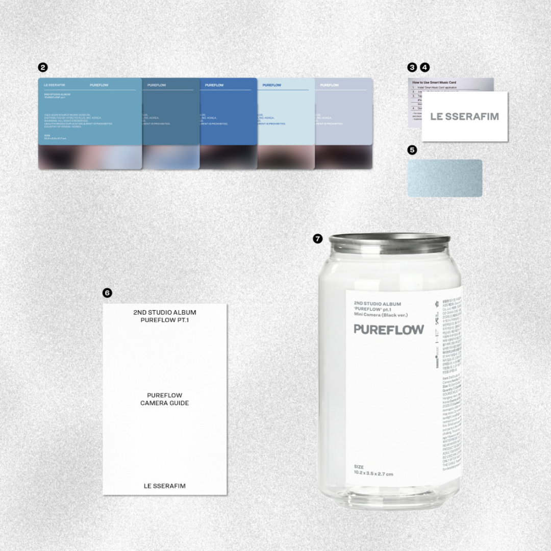 (PRE-ORDER) LE SSERAFIM - 2ND STUDIO ALBUM [PUREFLOW PT.1] (MINI CAMERA VER.) (2 VERSIONS) - LightUpK
