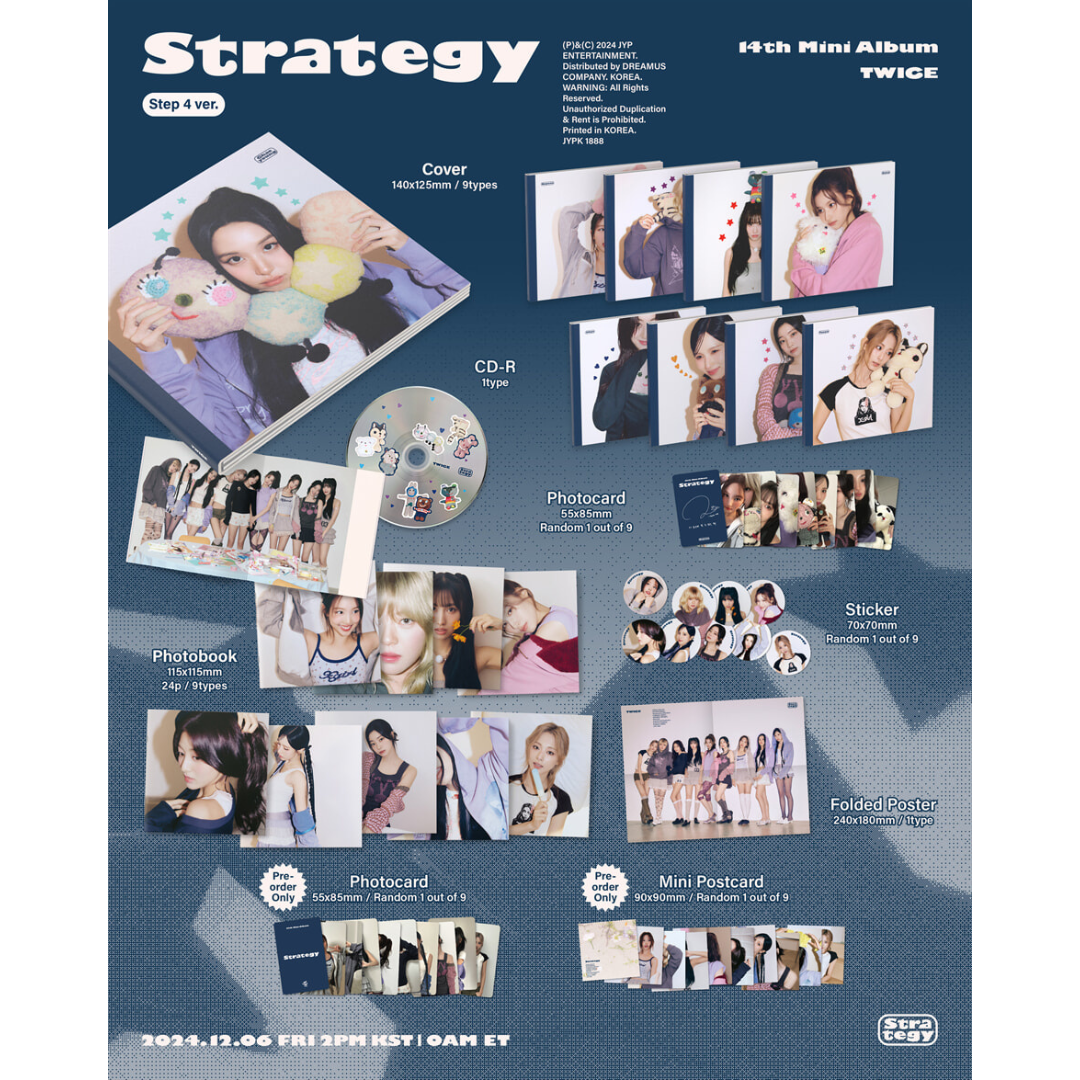 TWICE - 14TH MINI ALBUM [STRATEGY] (STEP 4 VER.) (9 VERSIONS) - LightUpK