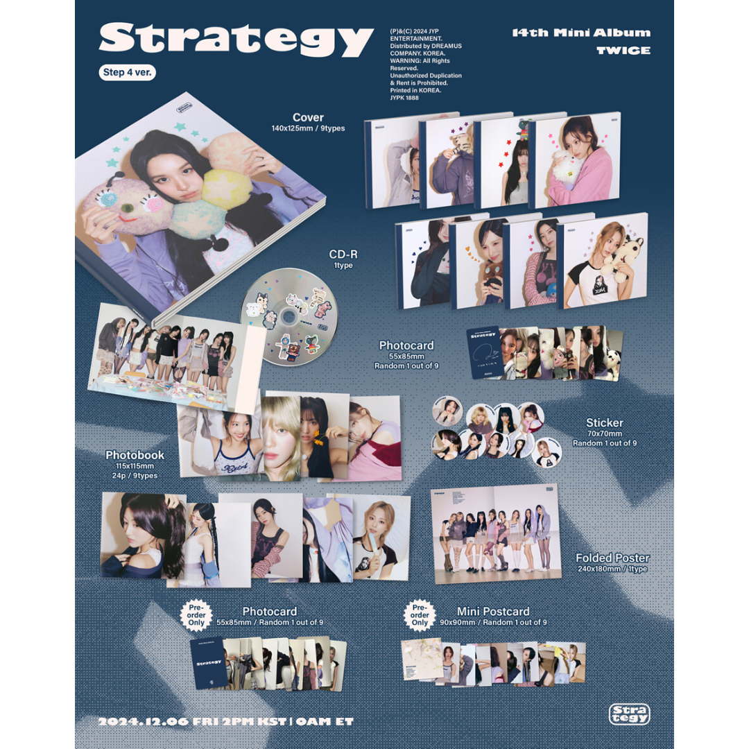 (PRÉCOMMANDE) TWICE - 14ÈME MINI ALBUM [STRATÉGIE] (STEP4 VER.) (9 VERSIONS) ALÉATOIRE