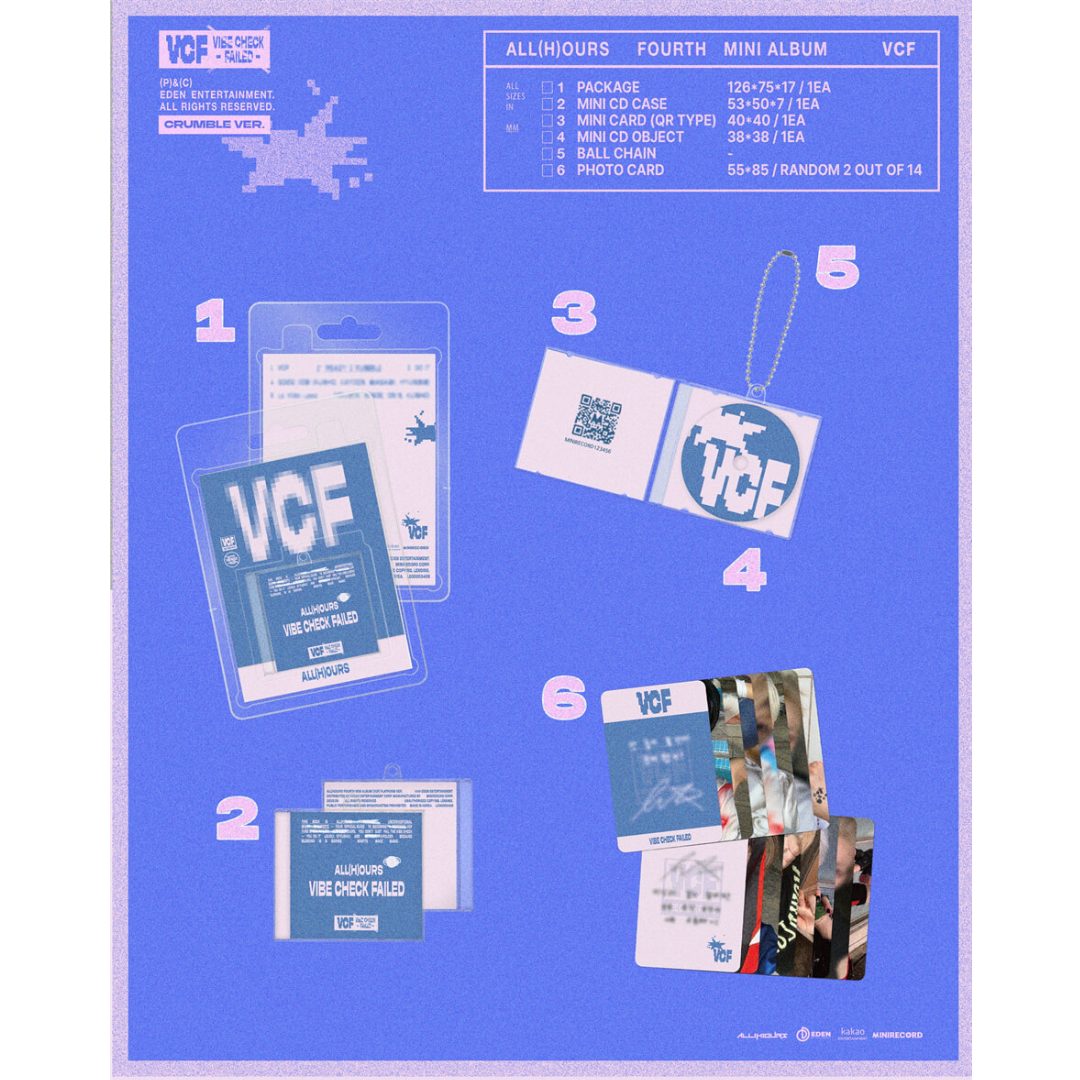 (PRE-ORDER) ALL(H)OURS - 4TH MINI ALBUM [VCF] (CRUMBLE VER.) - LightUpK