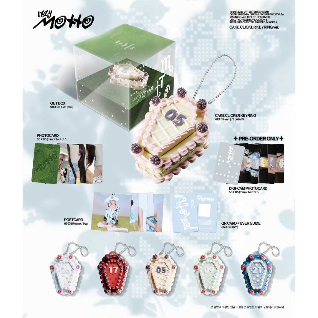 (PRE-ORDER) ITZY - [MOTTO] CAKE CLICKER KEYRING VER. - LightUpK