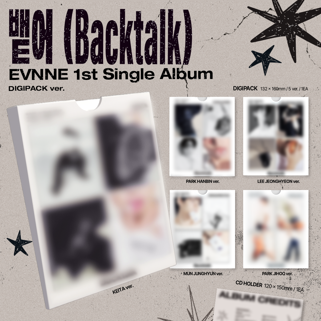(PRE-ORDER) EVNNE - 1ST SINGLE ALBUM [BACKTALK] DIGIPACK VER. (5 VERSIONS) RANDOM - LightUpK