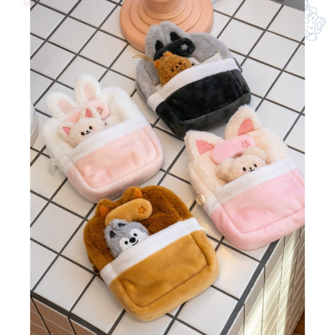 (PRE-ORDER) STRAY KIDS - SKZOO PLUSH COLLECT CASE - STAY IN OUR LITTLE HOUSE (8 VERSIONS) - LightUpK