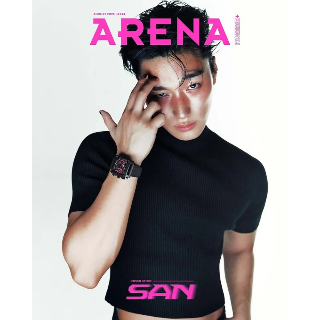 ARENA HOMME 2025. 8 (COVER : ATEEZ SAN) (6 VERSIONS) - LightUpK